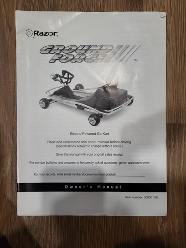 Razor ground force electric - razor,